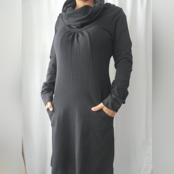SANDWICH Thick and Soft  Cowl Neck Sweater Tunic Dress with Pockets - Picture 10 of 13